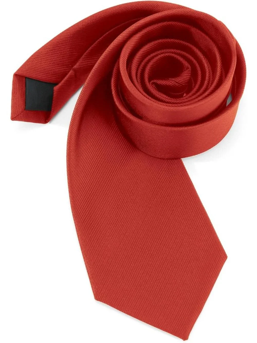 Men's Crimson Red Twill Diagonal Textured Silk Formal Necktie For Business Dress